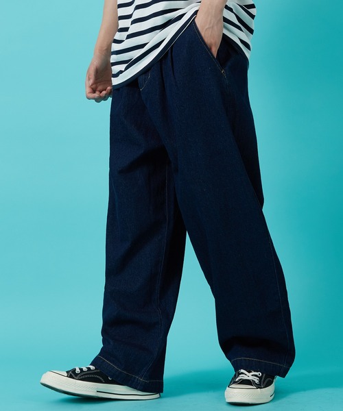 improves（インプローブス）の「デニム ワイドパンツ（デニムパンツ・メンズ・ブルー系/ブラック/ブルー/ワンウォッシュ/ブラック系/ライトブルー/キナリ・MEDIUM/SMALL/LARGE）」の6枚目の写真