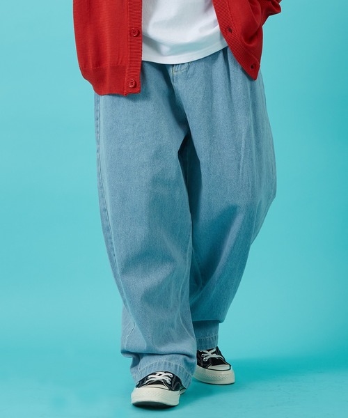 improves（インプローブス）の「デニム ワイドパンツ（デニムパンツ・メンズ・ブルー系/ブラック/ブルー/ワンウォッシュ/ブラック系/ライトブルー/キナリ・MEDIUM/SMALL/LARGE）」の5枚目の写真