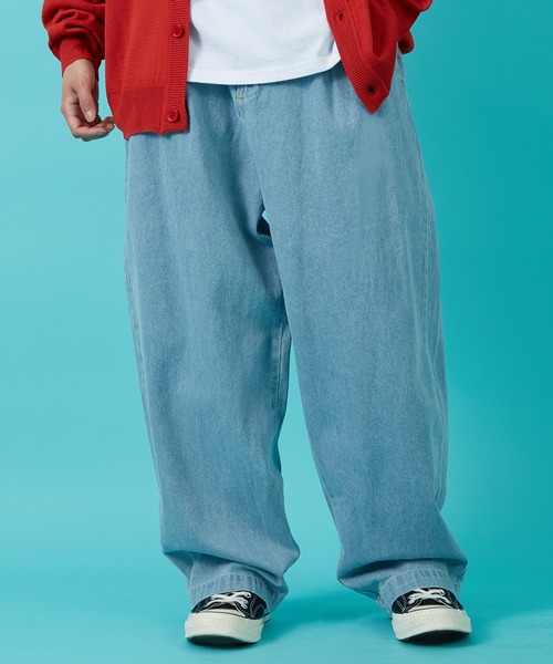 improves（インプローブス）の「デニム ワイドパンツ（デニムパンツ・メンズ・ブルー系/ブラック/ブルー/ワンウォッシュ/ブラック系/ライトブルー/キナリ・MEDIUM/SMALL/LARGE）」の16枚目の写真