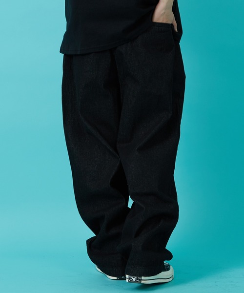 improves（インプローブス）の「デニム ワイドパンツ（デニムパンツ・メンズ・ブルー系/ブラック/ブルー/ワンウォッシュ/ブラック系/ライトブルー/キナリ・MEDIUM/SMALL/LARGE）」の10枚目の写真