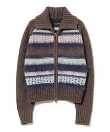 Ray BEAMS | 【別注】BOUSSOLE / ボーダージップ ニット カーディガン(カーディガン/ボレロ)