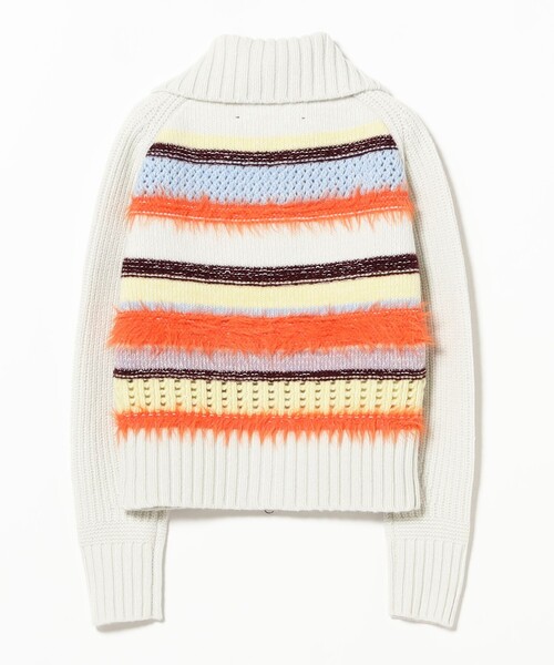 Ray BEAMS（レイビームス）の「【別注】BOUSSOLE / ボーダージップ ニット カーディガン（カーディガン/ボレロ・レディース・ブラウン/オフホワイト・ONE SIZE）」の13枚目の写真