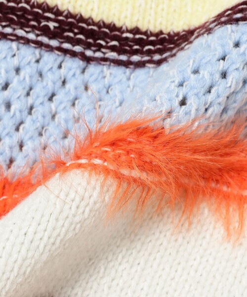 Ray BEAMS（レイビームス）の「【別注】BOUSSOLE / ボーダージップ ニット カーディガン（カーディガン/ボレロ・レディース・ブラウン/オフホワイト・ONE SIZE）」の14枚目の写真