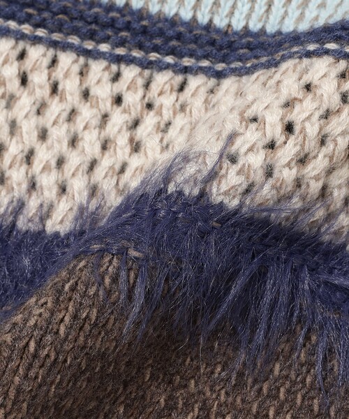 Ray BEAMS（レイビームス）の「【別注】BOUSSOLE / ボーダージップ ニット カーディガン（カーディガン/ボレロ・レディース・ブラウン/オフホワイト・ONE SIZE）」の19枚目の写真