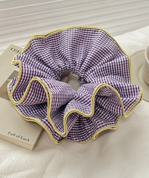 MASHIRO（マシロ）の「【MASHIRO】ギンガムチェックカラーフリルシュシュ（MA/EK347)（シュシュ）」