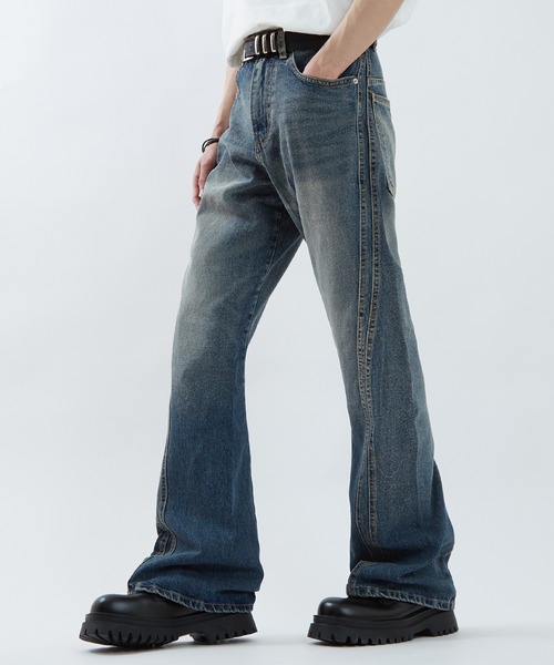 improves(インプローブス)の「フレア デニムパンツ(デニムパンツ・メンズ・ブルー/ブラック・SMALL/LARGE/MEDIUM)」の2枚目の写真