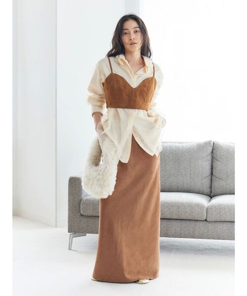 Ungrid　チュールレイヤードルーズシャツ セール】【展示会人気NO.1】チュールレイヤードルーズシャツ（シャツ