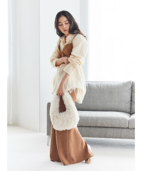 Ungrid(アングリッド)の「【展示会人気NO.1】チュールレイヤードルーズシャツ(シャツ/ブラウス・レディース・その他1/ベージュ/ブラウン・FREE)」の13枚目の写真