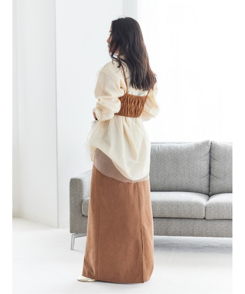 Ungrid(アングリッド)の「【展示会人気NO.1】チュールレイヤードルーズシャツ(シャツ/ブラウス・レディース・その他1/ベージュ/ブラウン・FREE)」の14枚目の写真