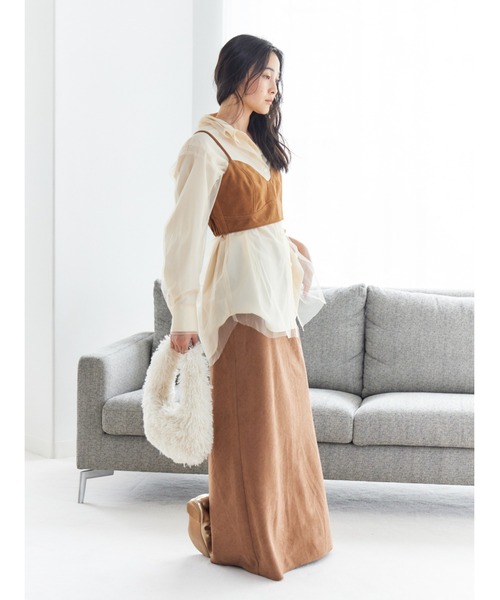 Ungrid(アングリッド)の「【展示会人気NO.1】チュールレイヤードルーズシャツ(シャツ/ブラウス・レディース・その他1/ベージュ/ブラウン・FREE)」の16枚目の写真