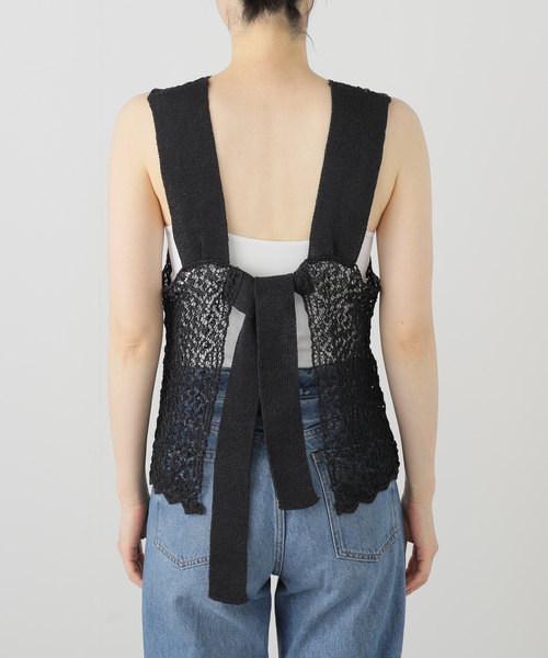 enrica(エンリカ)の「ENRICA エンリカ PaperRace Knit KNIT225(ニット/セーター・レディース・ブラック・FREE)」の6枚目の写真