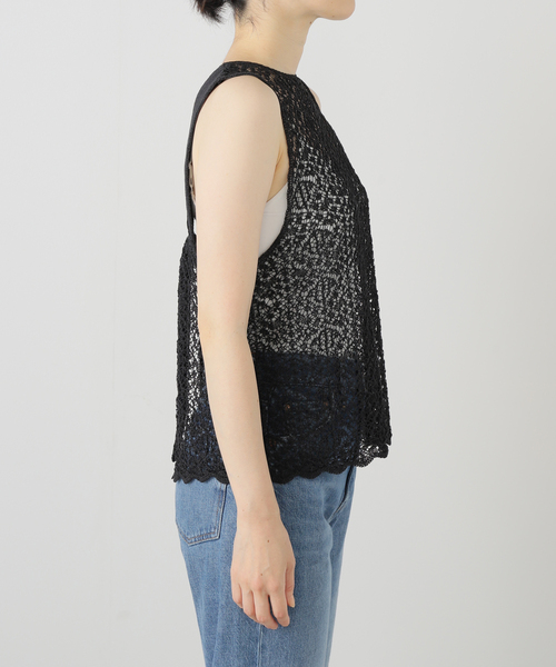 enrica(エンリカ)の「ENRICA エンリカ PaperRace Knit KNIT225(ニット/セーター・レディース・ブラック・FREE)」の7枚目の写真