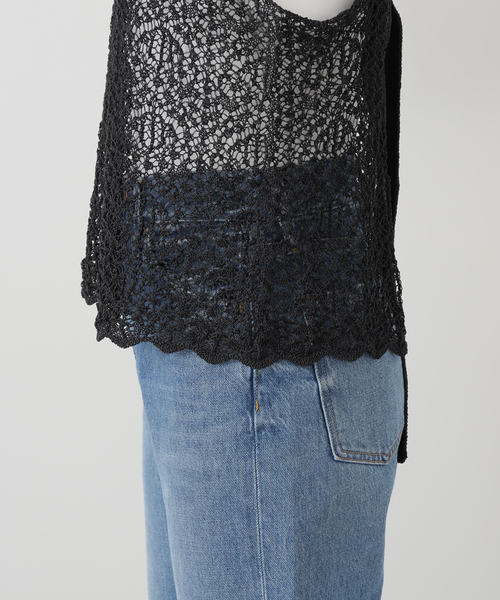 enrica(エンリカ)の「ENRICA エンリカ PaperRace Knit KNIT225(ニット/セーター・レディース・ブラック・FREE)」の9枚目の写真