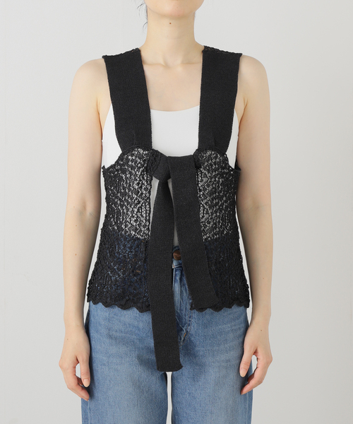 enrica(エンリカ)の「ENRICA エンリカ PaperRace Knit KNIT225(ニット/セーター・レディース・ブラック・FREE)」の10枚目の写真