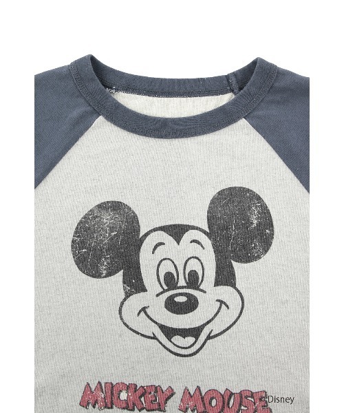ALEXIA STAM（アリシアスタン）の「[Mickey Mouse] Print Raglan Sleeve Tee /ミッキーラグランT（Tシャツ/カットソー・レディース・ネイビー・FREE）」の4枚目の写真