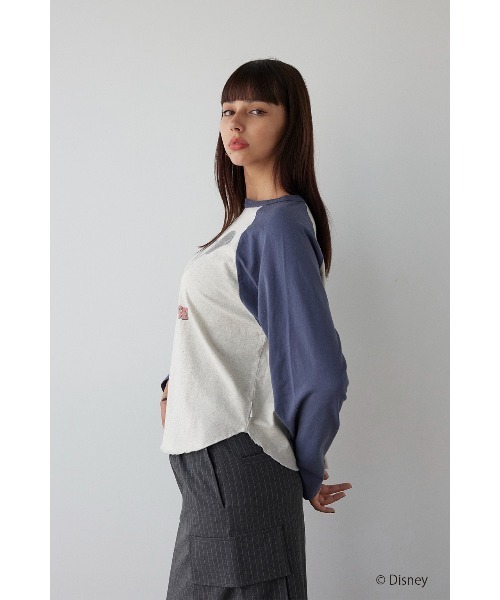 ALEXIA STAM（アリシアスタン）の「[Mickey Mouse] Print Raglan Sleeve Tee /ミッキーラグランT（Tシャツ/カットソー・レディース・ネイビー・FREE）」の13枚目の写真