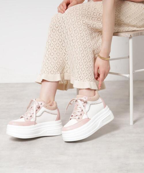 セール】きゅんフィットインソールラインストーンスニーカー