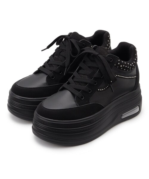 ESPERANZA（エスペランサ）の「きゅんフィットインソールラインストーンスニーカー（スニーカー・レディース・アイボリー/ブラック/ピンク系/ブラック×ホワイト・LL/L/M/S）」の15枚目の写真