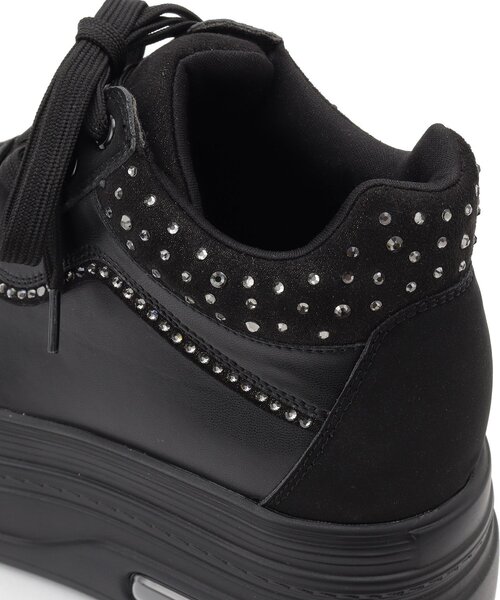 ESPERANZA（エスペランサ）の「きゅんフィットインソールラインストーンスニーカー（スニーカー・レディース・アイボリー/ブラック/ピンク系/ブラック×ホワイト・LL/L/M/S）」の21枚目の写真