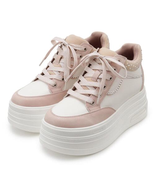 セール】きゅんフィットインソールラインストーンスニーカー