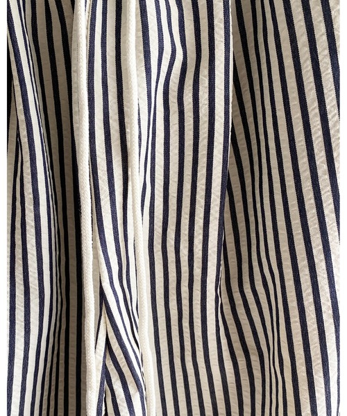 She's Closet(シーズクローゼット)の「コットンタッチ ストレート セミワイド ストライプパンツ イージーパンツ(その他パンツ・レディース・グリーン/ネイビー/ブラック/ブルー/グレー/ブラウン・FREE)」の17枚目の写真