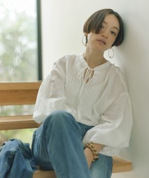 《高山都さんコラボ》ダブルフロントタックボリュームスリーブブラウス