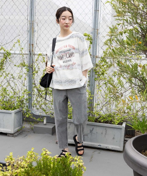 niko and...（ニコアンド）の「レースプリントアソートTシャツ（Tシャツ/カットソー・レディース・オフホワイト/ブラック/アイボリー・LARGE/MEDIUM）」の18枚目の写真