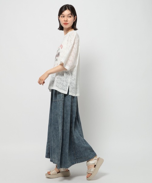 niko and...（ニコアンド）の「レースプリントアソートTシャツ（Tシャツ/カットソー・レディース・オフホワイト/ブラック/アイボリー・LARGE/MEDIUM）」の11枚目の写真