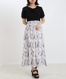 ASTORIA ODIER | ショールカラードッキングワンピース(ワンピース)