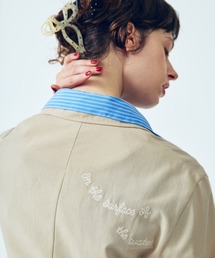 Chocomoo（チョコムー）の「【Chocomoo】VIS別注バック刺繍クロップドハーフスリーブシャツ（シャツ/ブラウス）」