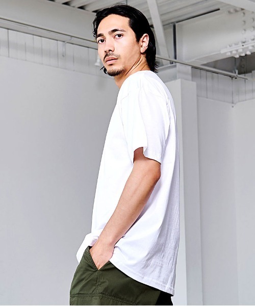 SILVER BULLET(シルバーバレット)の「『SILVER BULLET SELECT AP/シルバーバレットセレクト』NEWTRAL 5.6oz Standard Essentials Tee(Tシャツ/カットソー・メンズ・チャコール/ネイビー/サンドベージュ/ロイヤルブルー/レッド/A/ダークグリーン/B/ブラック/スモークピンク/ライトブルー/ホワイト・M/L/XL/S)」の14枚目の写真
