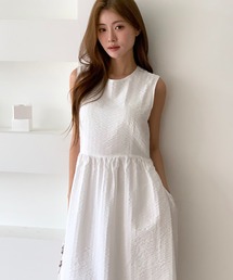 MINS MINIS（ミンスミニス）の「ノースリーブAラインワンピース（ワンピース）」