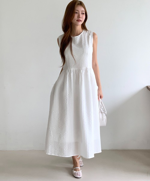 MINS MINIS(ミンスミニス)の「ノースリーブAラインワンピース(ワンピース・レディース・アイボリー/ブラック・FREE)」の10枚目の写真