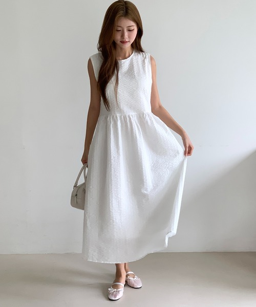 MINS MINIS(ミンスミニス)の「ノースリーブAラインワンピース(ワンピース・レディース・アイボリー/ブラック・FREE)」の11枚目の写真