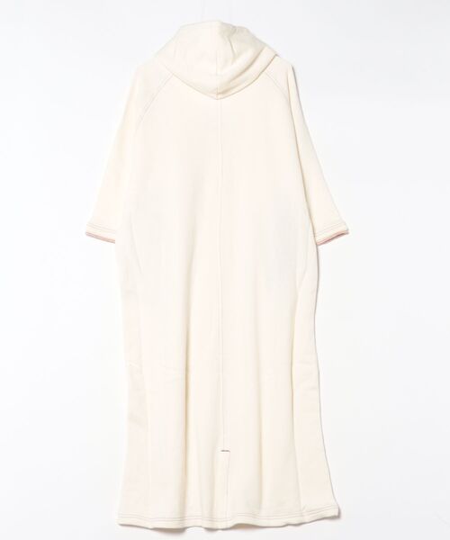 KRIFF MAYER Lady's Collection（クリフメイヤーレディースコレクション）の「【綿100％】ざっくり裏毛7分袖ワンピース（ワンピース・レディース・イエロー/ベージュ/グレー/ナチュラル/カラフル/ブラック/パープル・MEDIUM/LARGE）」の9枚目の写真