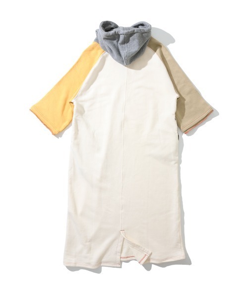 KRIFF MAYER Lady's Collection（クリフメイヤーレディースコレクション）の「【綿100％】ざっくり裏毛7分袖ワンピース（ワンピース・レディース・イエロー/ベージュ/グレー/ナチュラル/カラフル/ブラック/パープル・MEDIUM/LARGE）」の8枚目の写真