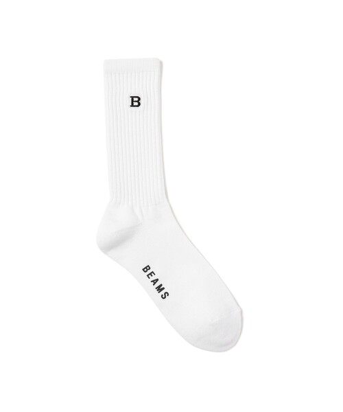 BEAMS(ビームス)の「Bロゴ クルーソックス(ソックス/靴下・メンズ・グレー/ネイビー/ホワイト/ブラック・ONE SIZE)」の2枚目の写真