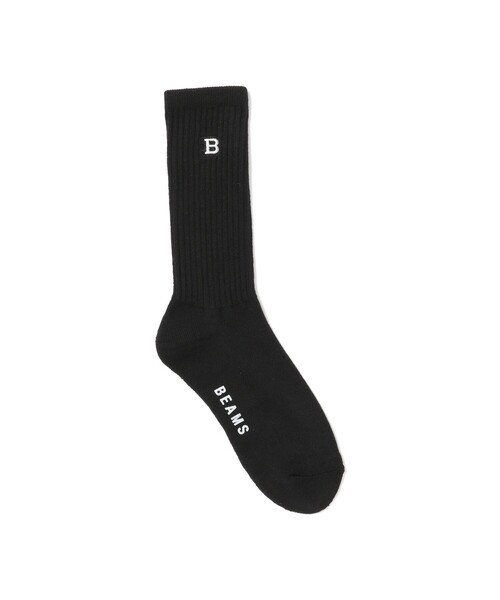 BEAMS(ビームス)の「Bロゴ クルーソックス(ソックス/靴下・メンズ・グレー/ネイビー/ホワイト/ブラック・ONE SIZE)」の3枚目の写真