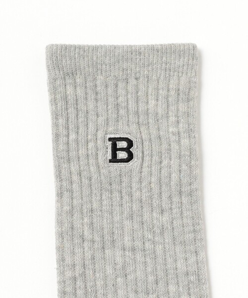 BEAMS(ビームス)の「Bロゴ クルーソックス(ソックス/靴下・メンズ・グレー/ネイビー/ホワイト/ブラック・ONE SIZE)」の5枚目の写真