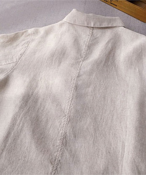 BLANC FICELLE(ブランフィセル)の「Tシャツの上に羽織るだけでキマる軽量ジャケット(テーラードジャケット・メンズ・ネイビー/ナチュラル・M/L/XL)」の9枚目の写真