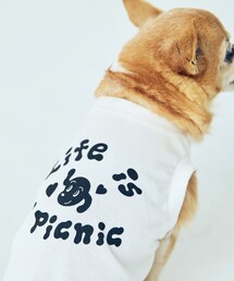Chocomoo（チョコムー）の「【Chocomoo×ROPE' PICNIC】【DOG】【接触冷感】ロゴTシャツ（ペットウェア）」