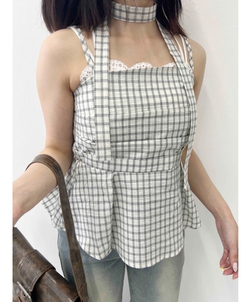 WC（ダブル シー）の「《2点セット》チョーカーセットチェックキャミソール（その他トップス・レディース・ブラック/ホワイト・FREE）」の17枚目の写真