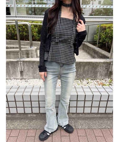 WC（ダブル シー）の「《2点セット》チョーカーセットチェックキャミソール（その他トップス・レディース・ブラック/ホワイト・FREE）」の22枚目の写真