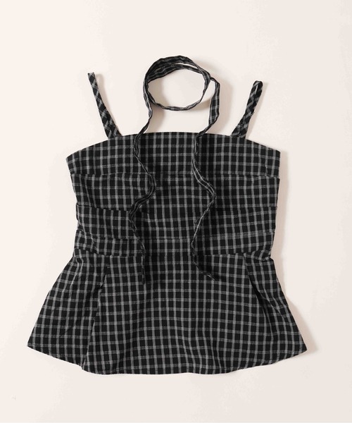 WC（ダブル シー）の「《2点セット》チョーカーセットチェックキャミソール（その他トップス・レディース・ブラック/ホワイト・FREE）」の4枚目の写真