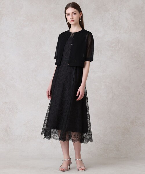 ANAYI(アナイ)の「ハーフスリーブシアークルー カーディガン(カーディガン/ボレロ・レディース・レッド/ホワイト/チャコールグレー/ブラック・38/36)」の15枚目の写真