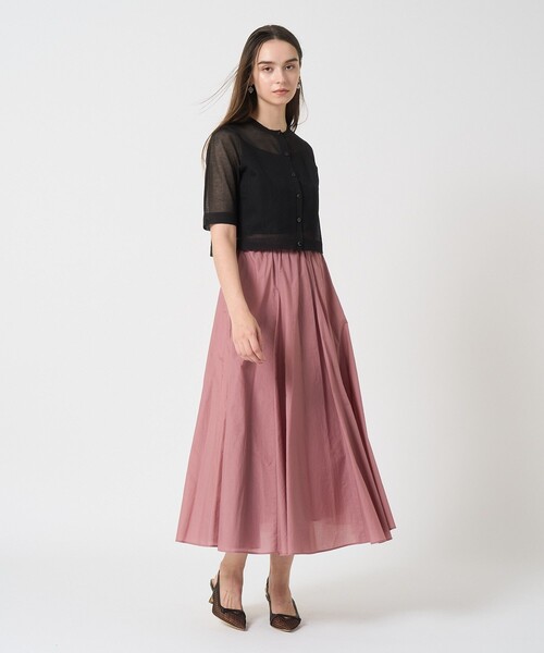 ANAYI(アナイ)の「ハーフスリーブシアークルー カーディガン(カーディガン/ボレロ・レディース・レッド/ホワイト/チャコールグレー/ブラック・38/36)」の16枚目の写真