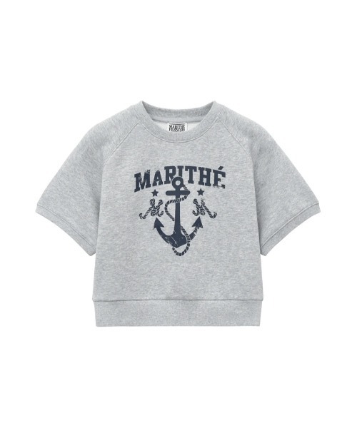 さらに100円引き◆MARITHE◆W MARINE SWEAT HALF TEE MARITHE + FRANCOIS GIRBAUD tシャツ W MARINE LOGO SWEAT HALF