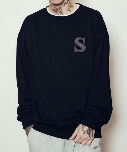 Subciety（サブサエティ）の「Paisley patched sweatshirt（スウェット・メンズ・アッシュグレー/ブラック/ネイビー・SMALL/MEDIUM/LARGE/X-LARGE）」の14枚目の写真