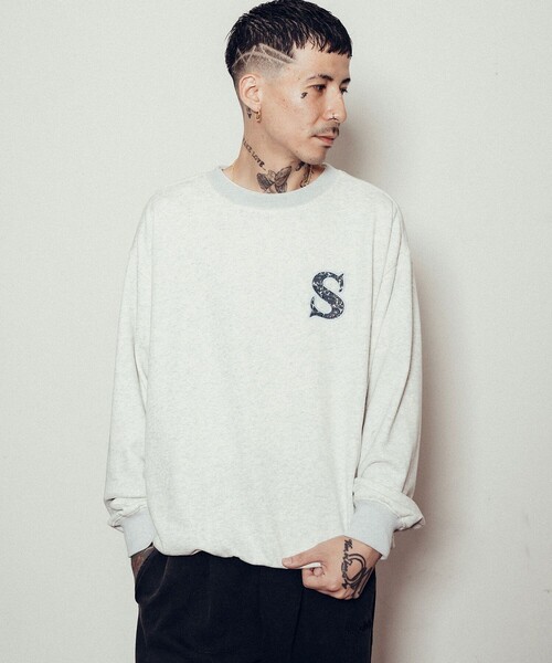 Subciety（サブサエティ）の「Paisley patched sweatshirt（スウェット・メンズ・アッシュグレー/ブラック/ネイビー・SMALL/MEDIUM/LARGE/X-LARGE）」の16枚目の写真