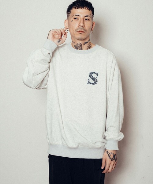 Subciety（サブサエティ）の「Paisley patched sweatshirt（スウェット・メンズ・アッシュグレー/ブラック/ネイビー・SMALL/MEDIUM/LARGE/X-LARGE）」の17枚目の写真